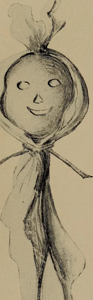 An illustration from Lady Hollyhock and her friends; a book of nature dolls and others, 1906, leaf 22