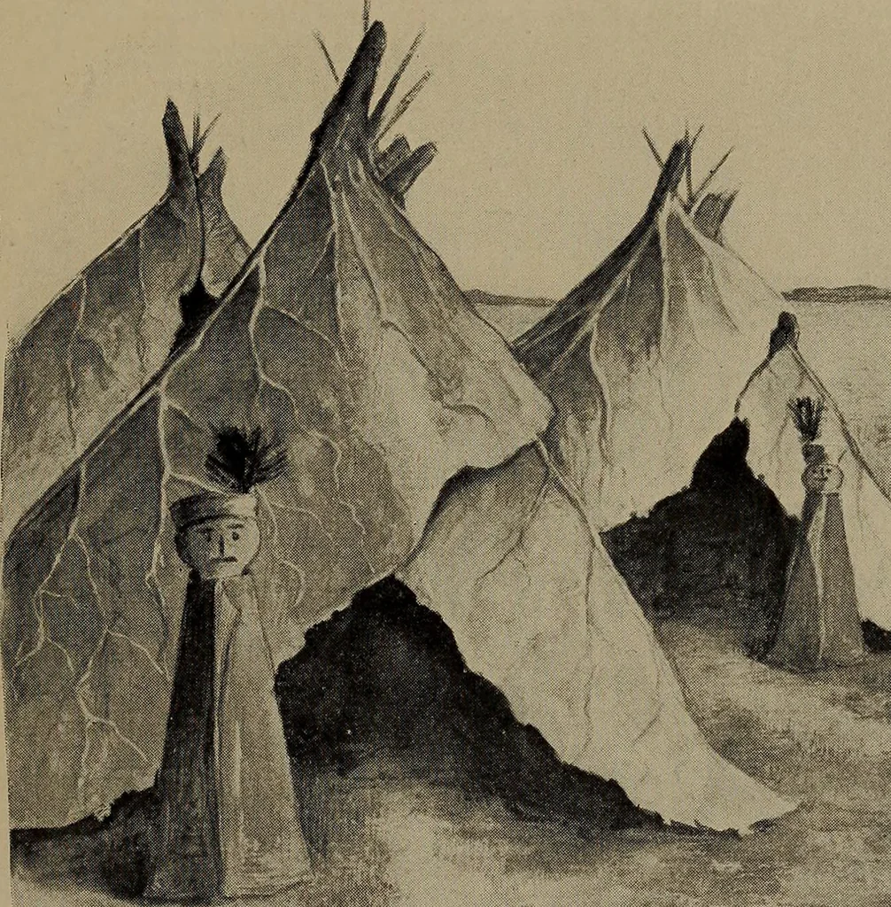 An illustration from Lady Hollyhock and her friends; a book of nature dolls and others, 1906, leaf 42