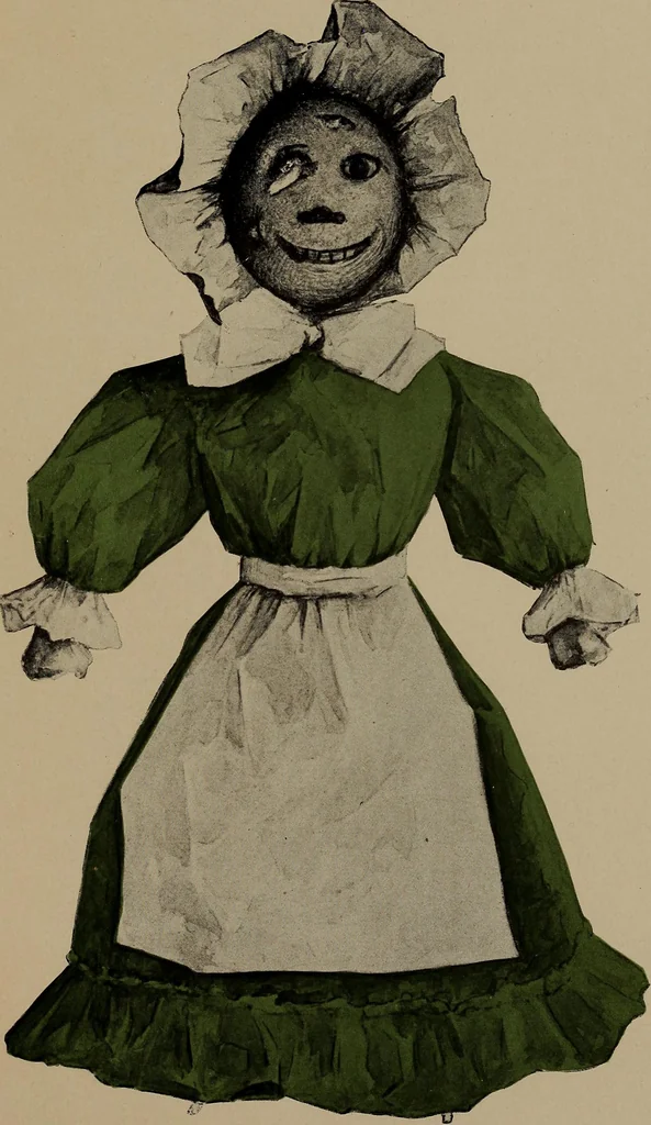 An illustration from Lady Hollyhock and her friends; a book of nature dolls and others, 1906, leaf 46