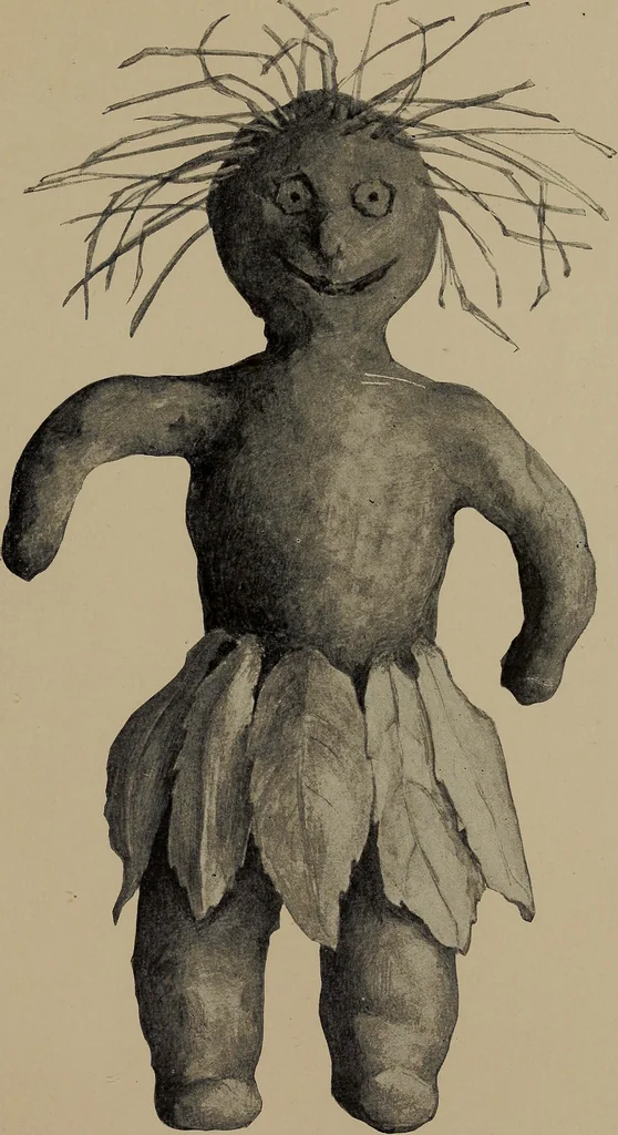 An illustration from Lady Hollyhock and her friends; a book of nature dolls and others, 1906, leaf 50