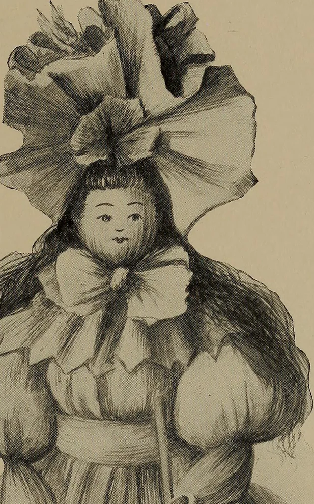 An illustration from Lady Hollyhock and her friends; a book of nature dolls and others, 1906, leaf 54