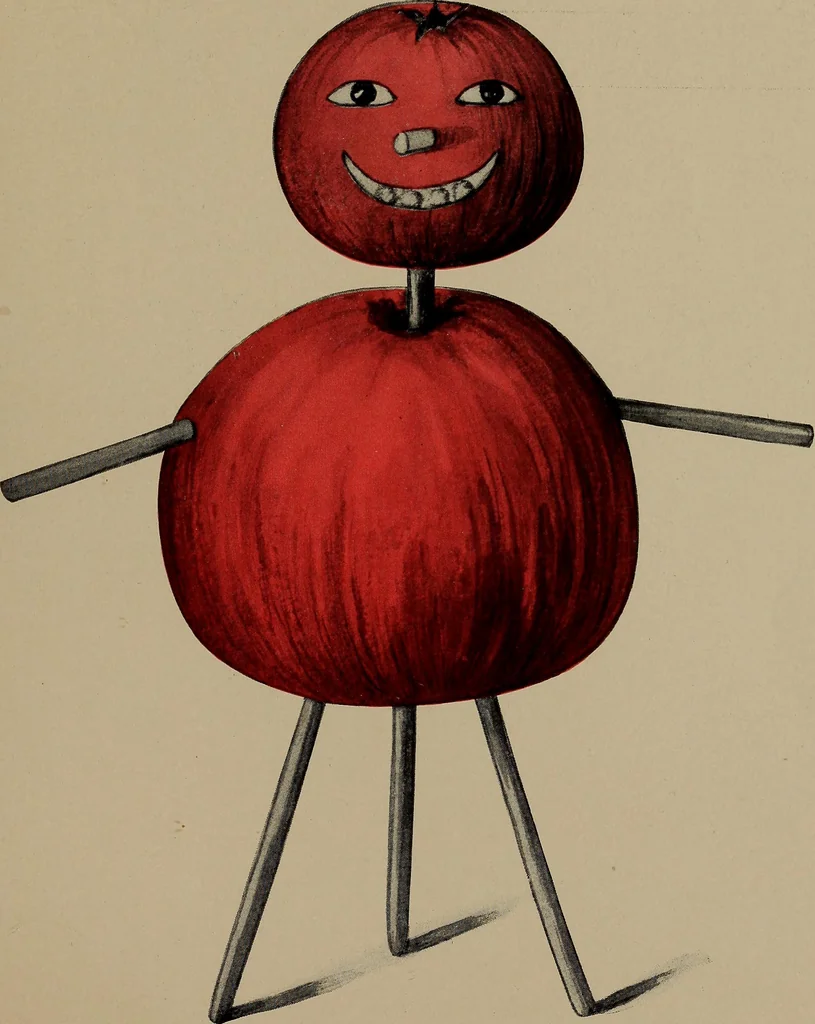 An illustration from Lady Hollyhock and her friends; a book of nature dolls and others, 1906, leaf 58