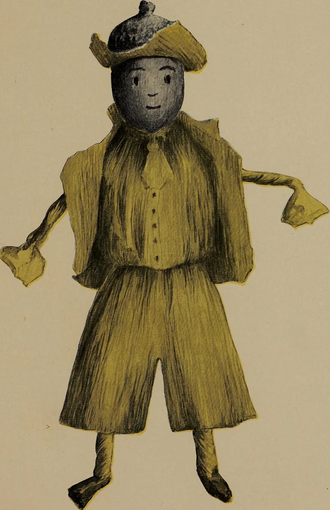An illustration from Lady Hollyhock and her friends; a book of nature dolls and others, 1906, leaf 66