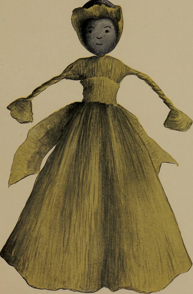 An illustration from Lady Hollyhock and her friends; a book of nature dolls and others, 1906, leaf 70