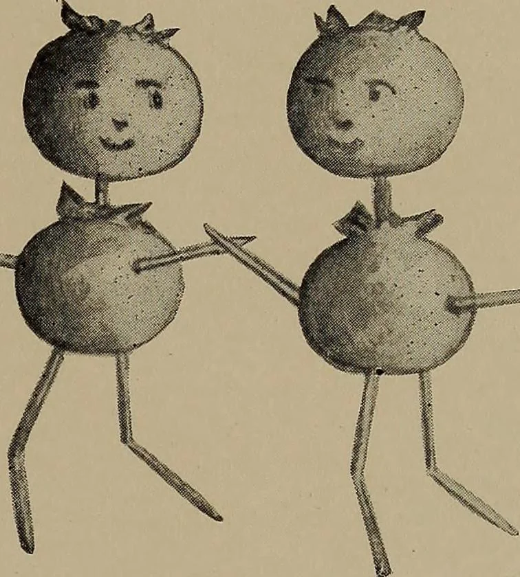 An illustration from Lady Hollyhock and her friends; a book of nature dolls and others, 1906, leaf 72