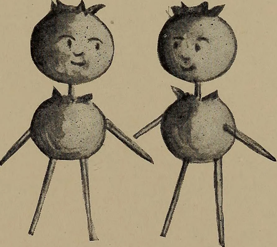 An illustration from Lady Hollyhock and her friends; a book of nature dolls and others, 1906, leaf 72