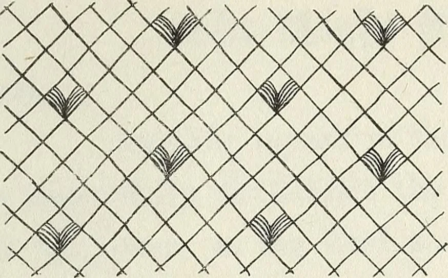 An illustration from The lady's assistant for executing useful and fancy designs in knitting, netting and crochet work..., 1847, leaf 12