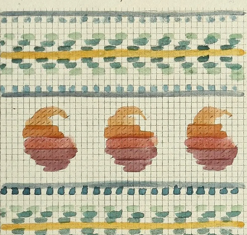 An illustration from The lady's assistant for executing useful and fancy designs in knitting, netting and crochet work..., 1847, leaf 10