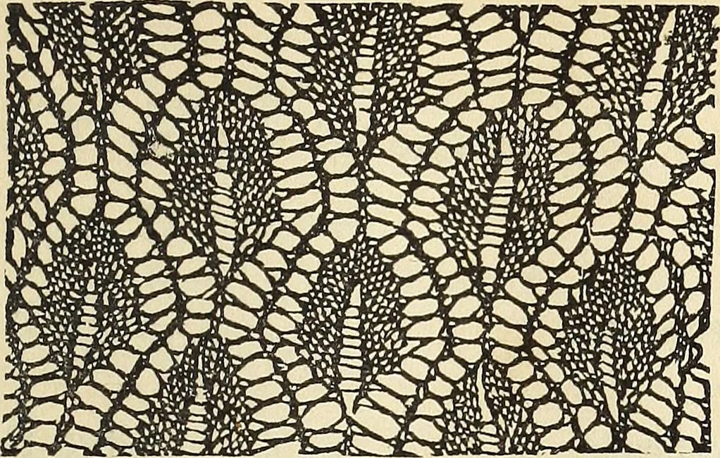 An illustration from The lady's assistant for executing useful and fancy designs in knitting, netting and crochet work..., 1847, leaf 464