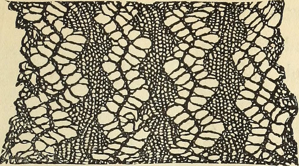 An illustration from The lady's assistant for executing useful and fancy designs in knitting, netting and crochet work..., 1847, leaf 468