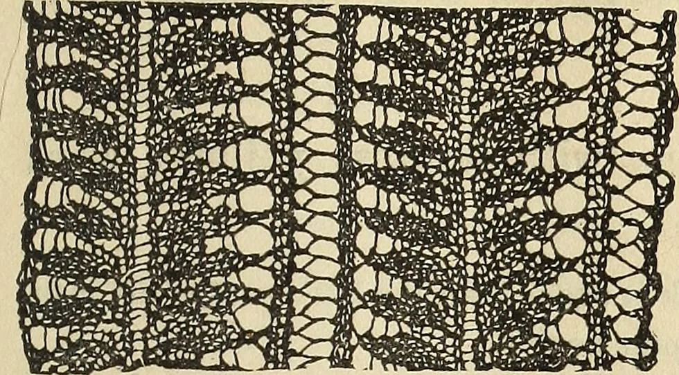 An illustration from The lady's assistant for executing useful and fancy designs in knitting, netting and crochet work..., 1847, leaf 470