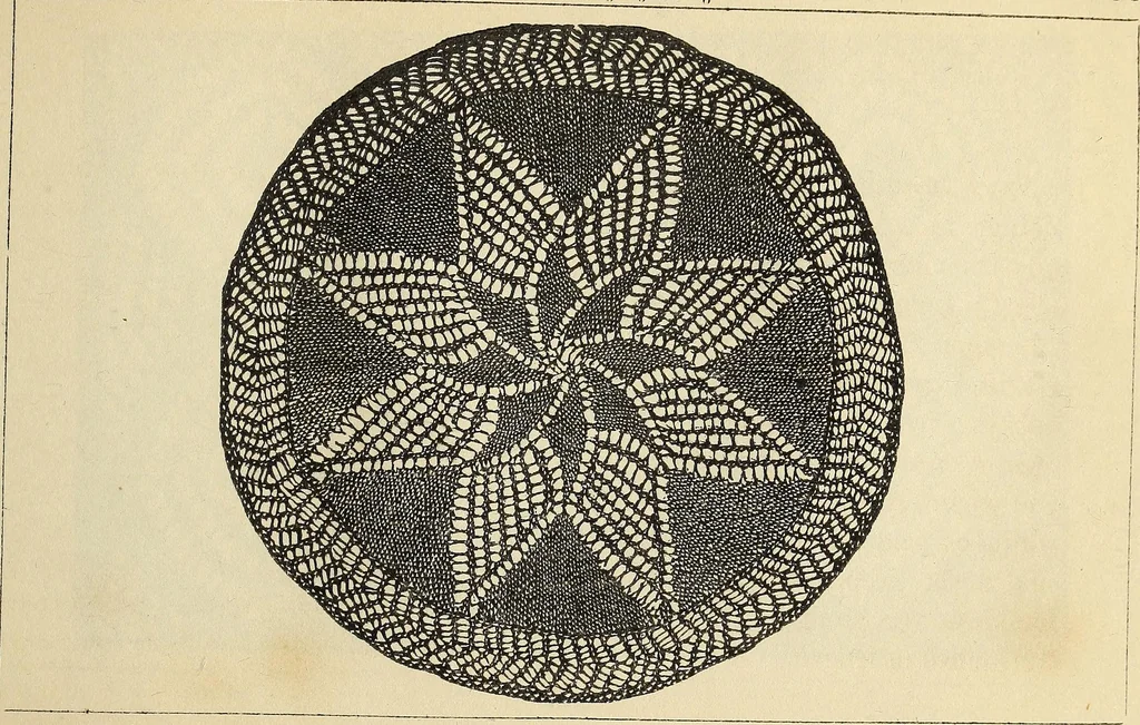An illustration from The lady's assistant for executing useful and fancy designs in knitting, netting and crochet work..., 1847, leaf 496