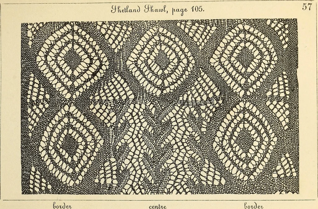 An illustration from The lady's assistant for executing useful and fancy designs in knitting, netting and crochet work..., 1847, leaf 498