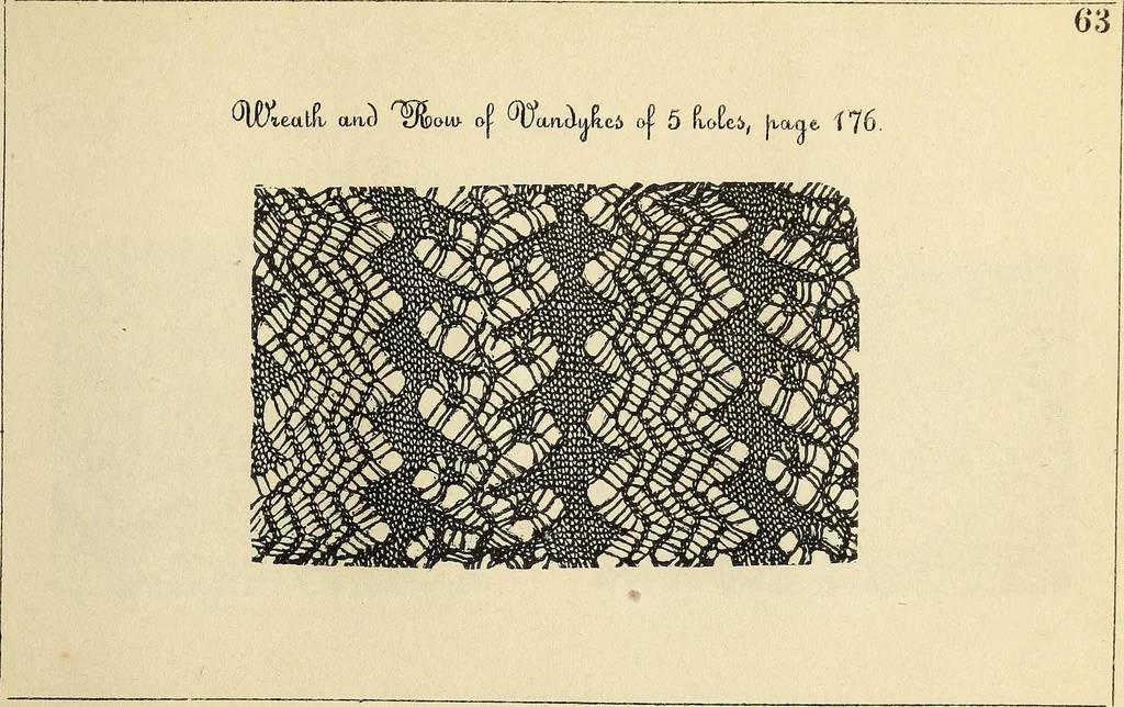 An illustration from The lady's assistant for executing useful and fancy designs in knitting, netting and crochet work..., 1847, leaf 504