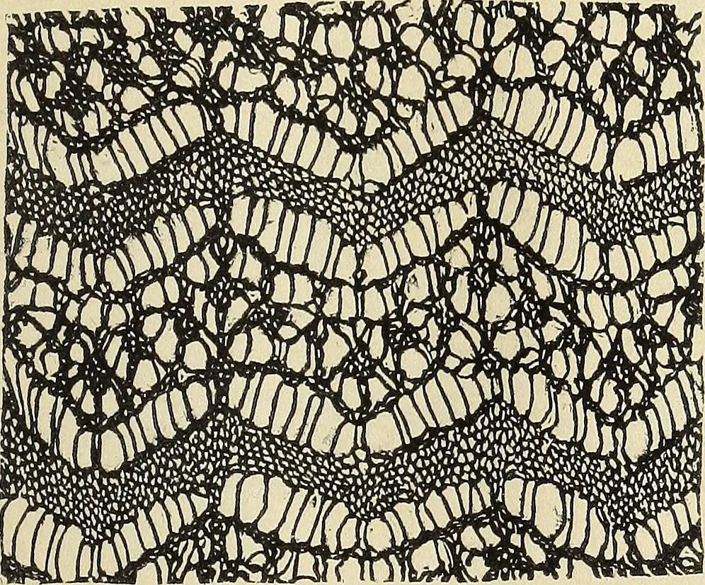An illustration from The lady's assistant for executing useful and fancy designs in knitting, netting and crochet work..., 1847, leaf 506