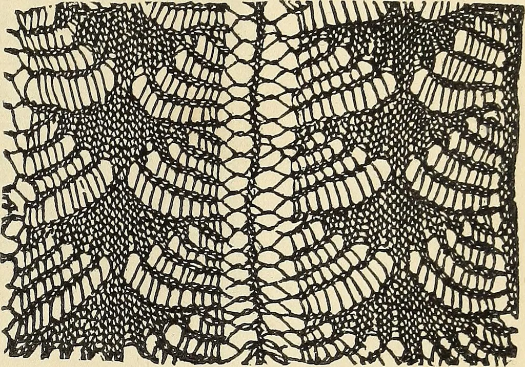 An illustration from The lady's assistant for executing useful and fancy designs in knitting, netting and crochet work..., 1847, leaf 506