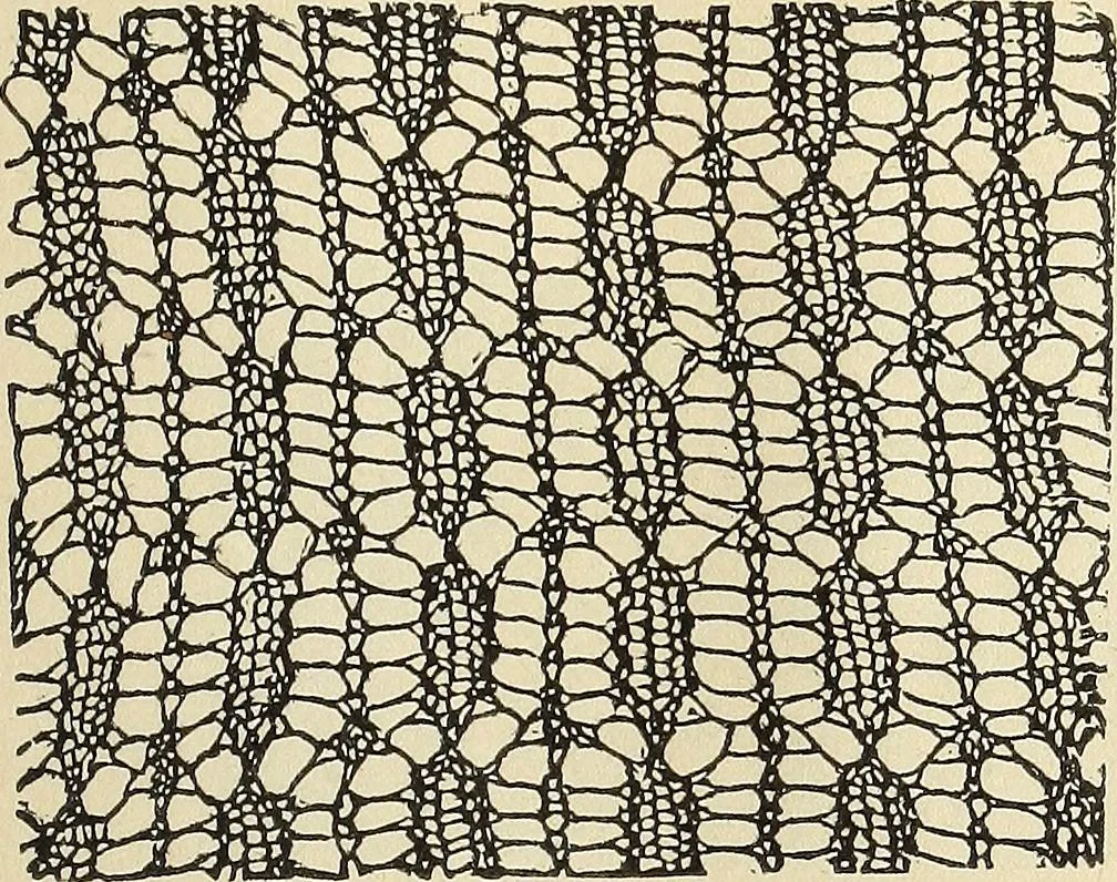 An illustration from The lady's assistant for executing useful and fancy designs in knitting, netting and crochet work..., 1847, leaf 510