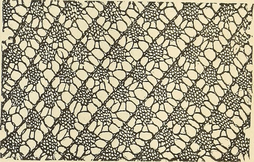 An illustration from The lady's assistant for executing useful and fancy designs in knitting, netting and crochet work..., 1847, leaf 514