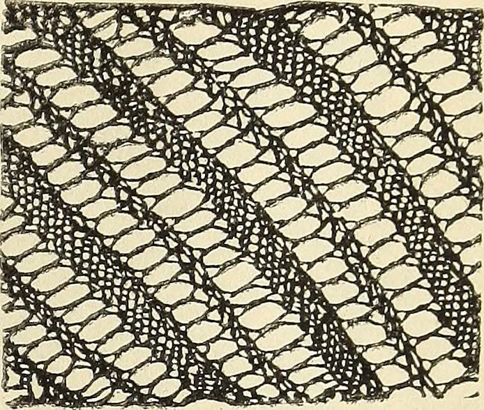 An illustration from The lady's assistant for executing useful and fancy designs in knitting, netting and crochet work..., 1847, leaf 518