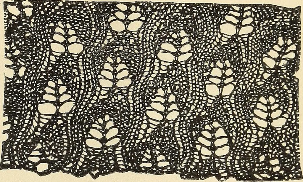 An illustration from The lady's assistant for executing useful and fancy designs in knitting, netting and crochet work..., 1847, leaf 520