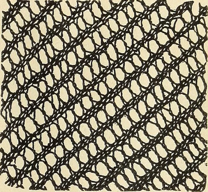An illustration from The lady's assistant for executing useful and fancy designs in knitting, netting and crochet work..., 1847, leaf 524
