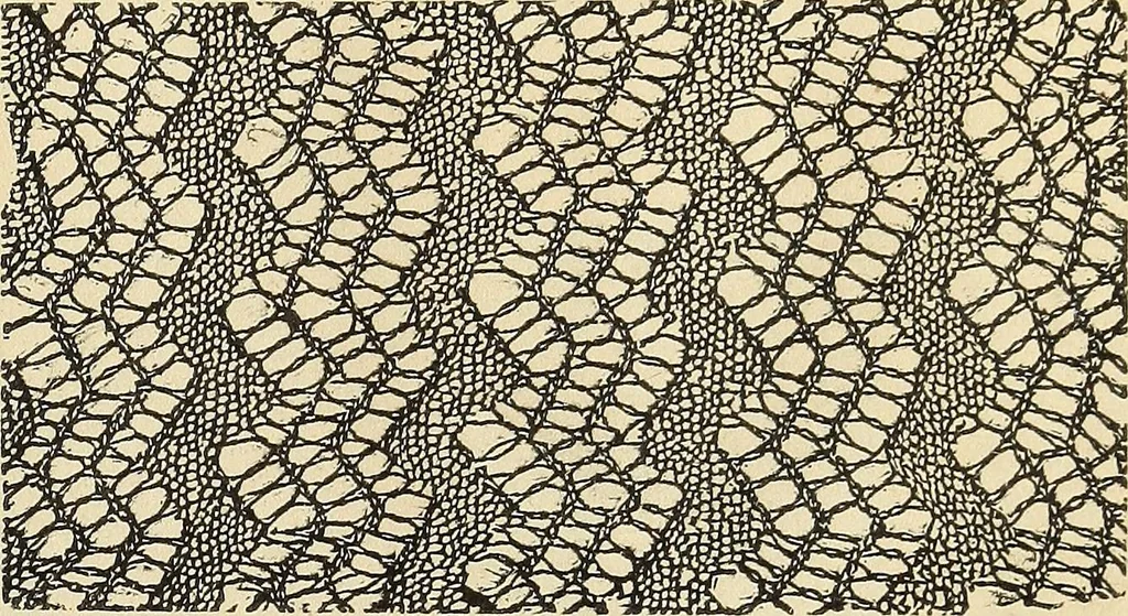 An illustration from The lady's assistant for executing useful and fancy designs in knitting, netting and crochet work..., 1847, leaf 542