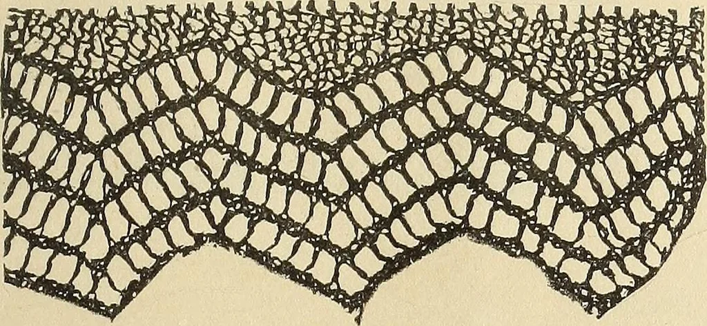 An illustration from The lady's assistant for executing useful and fancy designs in knitting, netting and crochet work..., 1847, leaf 552