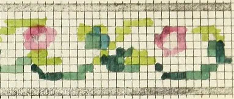 An illustration from The lady's assistant for executing useful and fancy designs in knitting, netting and crochet work..., 1847, leaf 15
