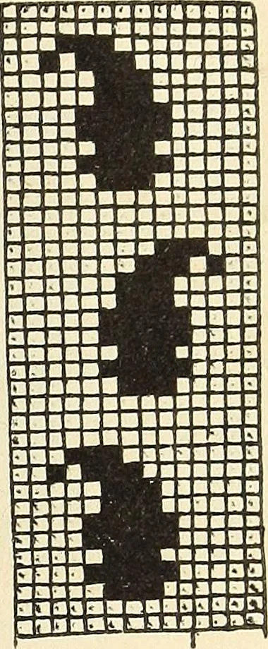 An illustration from The lady's assistant for executing useful and fancy designs in knitting, netting and crochet work..., 1847, leaf 535