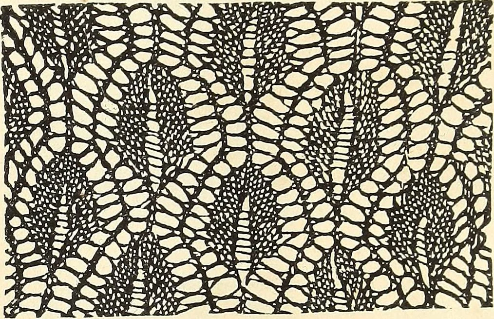 An illustration from The lady's assistant for executing useful and fancy designs in knitting, netting and crochet work..., 1847, leaf 537