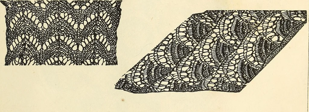 An illustration from The lady's assistant for executing useful and fancy designs in knitting, netting and crochet work..., 1847, leaf 541