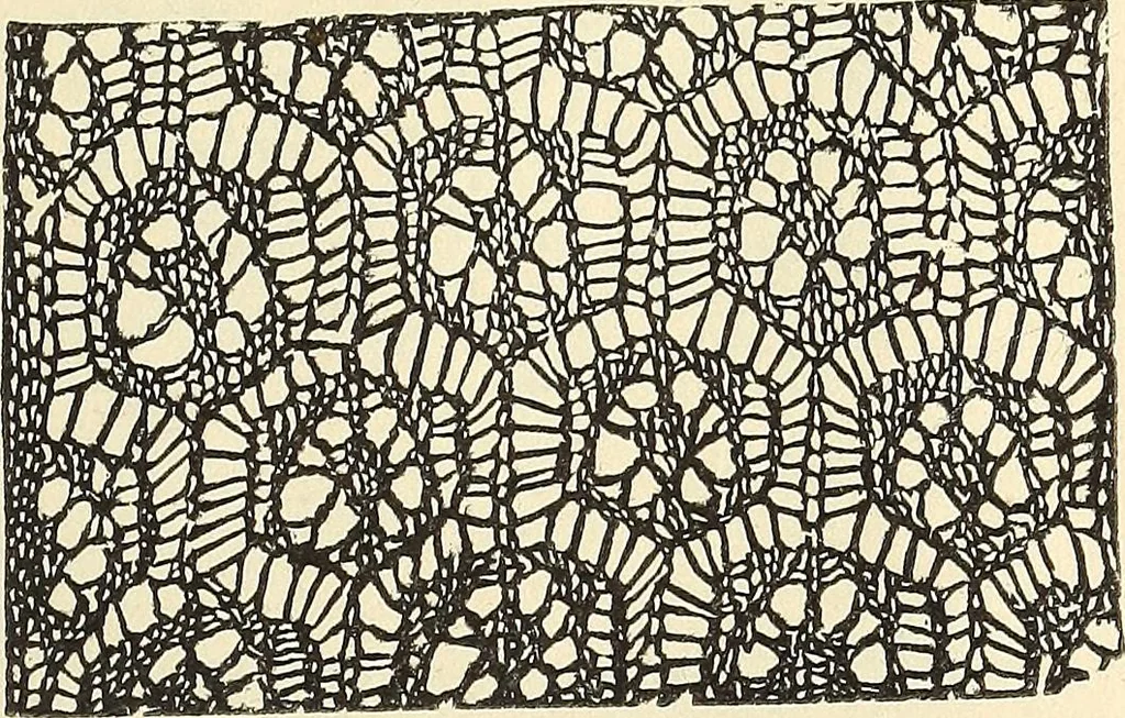 An illustration from The lady's assistant for executing useful and fancy designs in knitting, netting and crochet work..., 1847, leaf 553