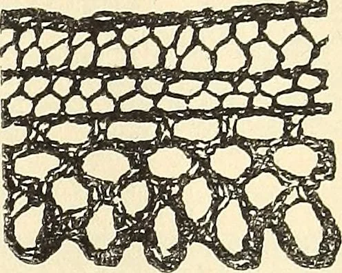 An illustration from The lady's assistant for executing useful and fancy designs in knitting, netting and crochet work..., 1847, leaf 553