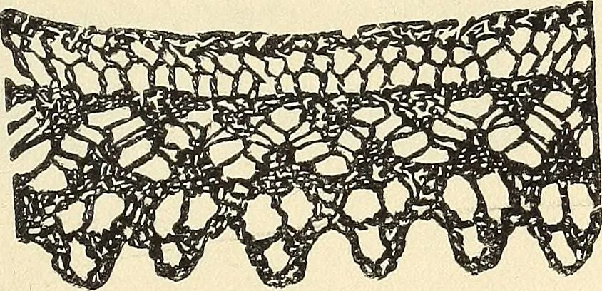 An illustration from The lady's assistant for executing useful and fancy designs in knitting, netting and crochet work..., 1847, leaf 555