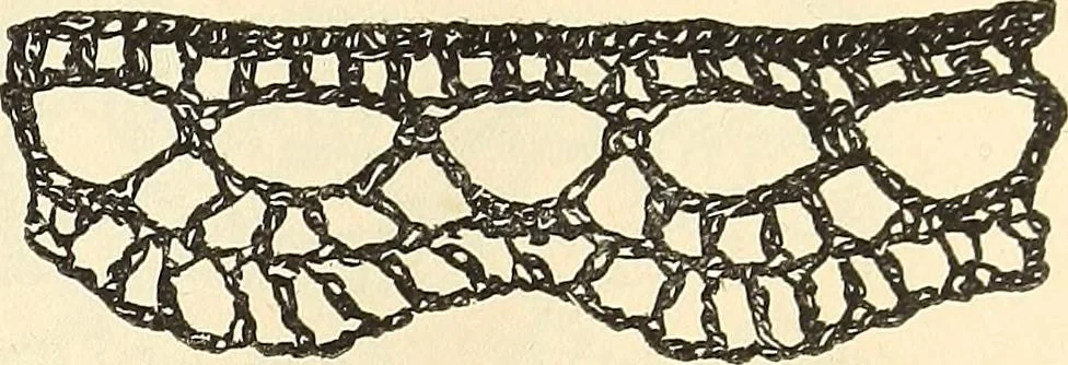 An illustration from The lady's assistant for executing useful and fancy designs in knitting, netting and crochet work..., 1847, leaf 557