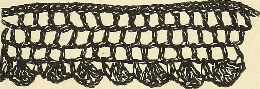 An illustration from The lady's assistant for executing useful and fancy designs in knitting, netting and crochet work..., 1847, leaf 557