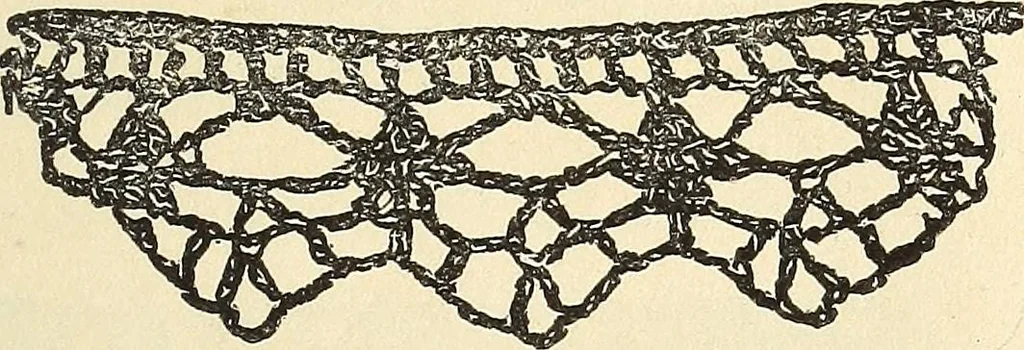 An illustration from The lady's assistant for executing useful and fancy designs in knitting, netting and crochet work..., 1847, leaf 559