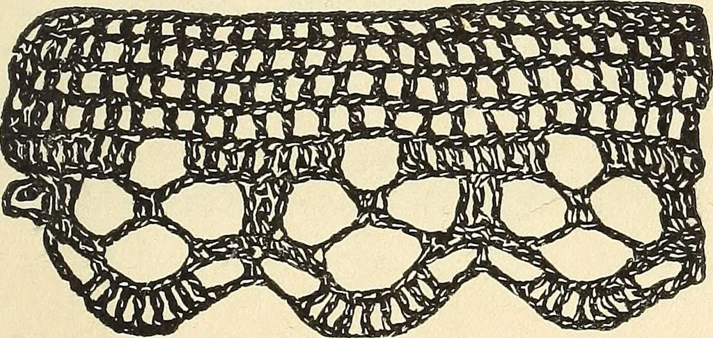An illustration from The lady's assistant for executing useful and fancy designs in knitting, netting and crochet work..., 1847, leaf 559