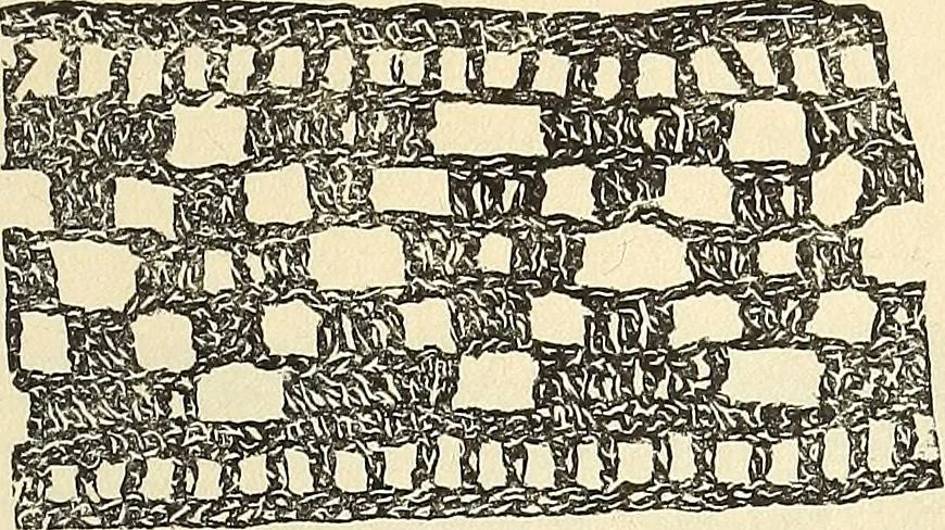 An illustration from The lady's assistant for executing useful and fancy designs in knitting, netting and crochet work..., 1847, leaf 561