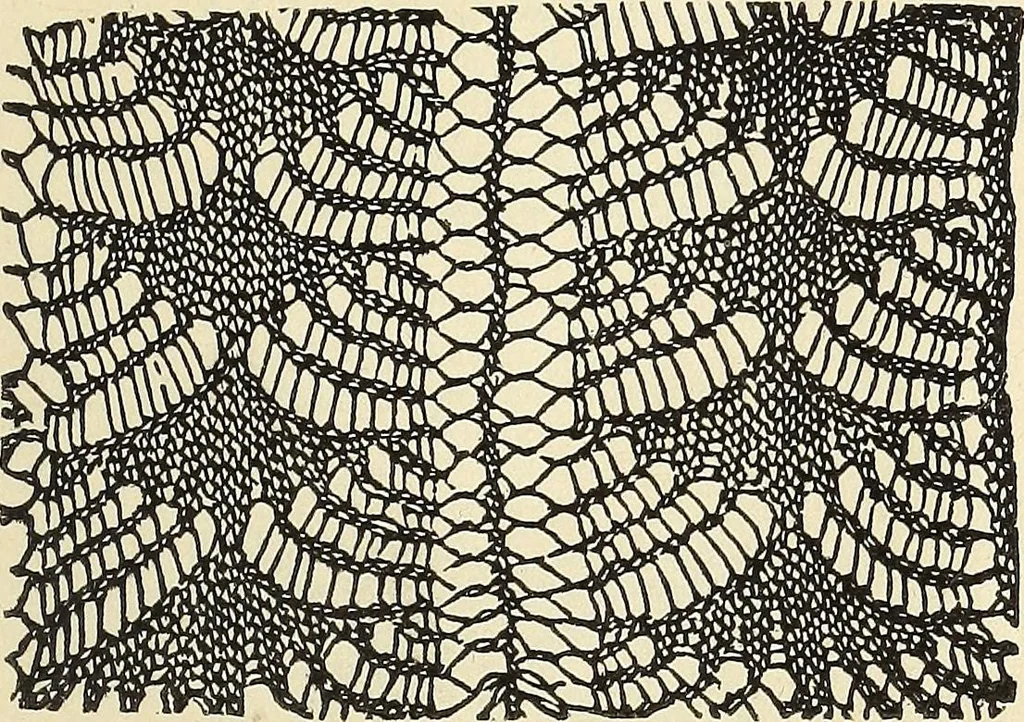 An illustration from The lady's assistant for executing useful and fancy designs in knitting, netting and crochet work..., 1847, leaf 563