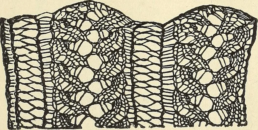 An illustration from The lady's assistant for executing useful and fancy designs in knitting, netting and crochet work..., 1847, leaf 567