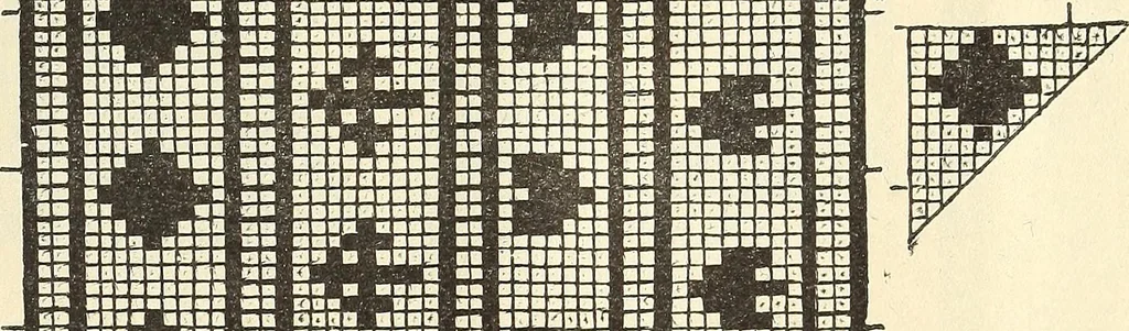 An illustration from The lady's assistant for executing useful and fancy designs in knitting, netting and crochet work..., 1847, leaf 587
