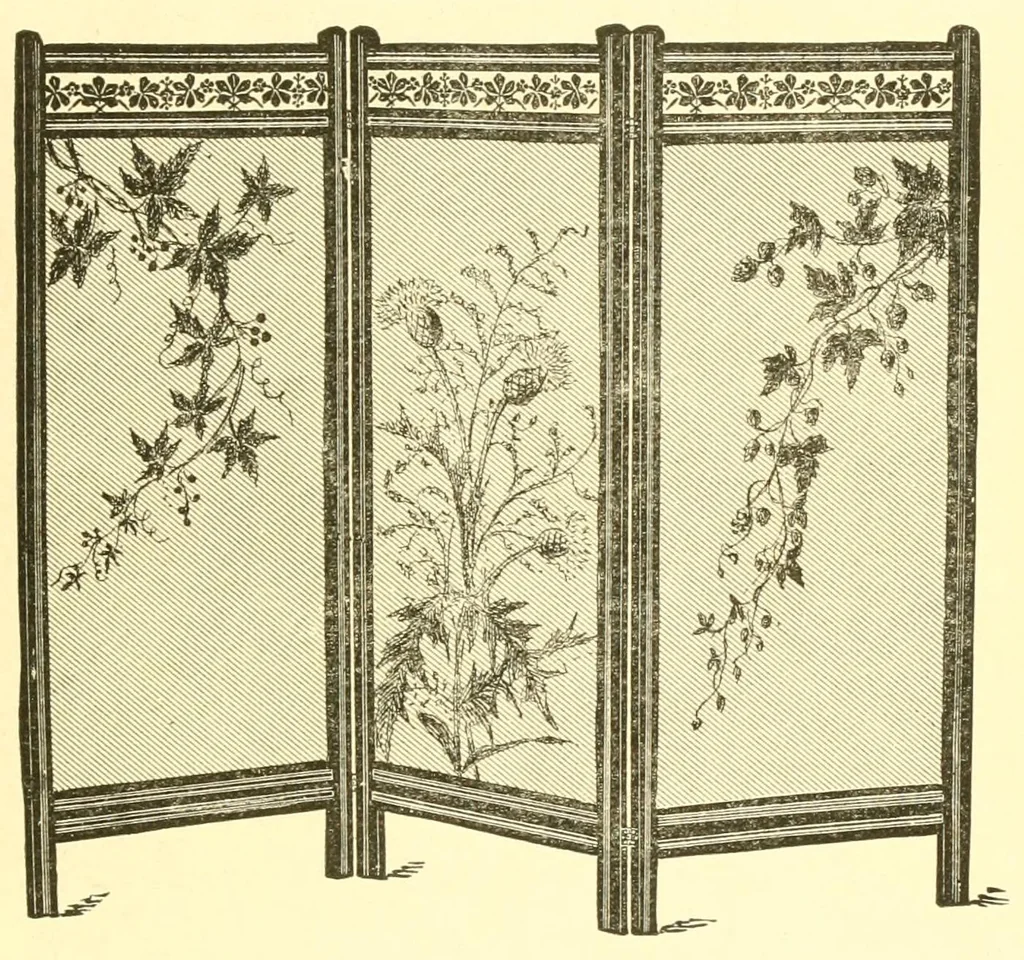 An illustration from A lady's book on art embroidery in silk, with engraved patterns, 1886, leaf 61