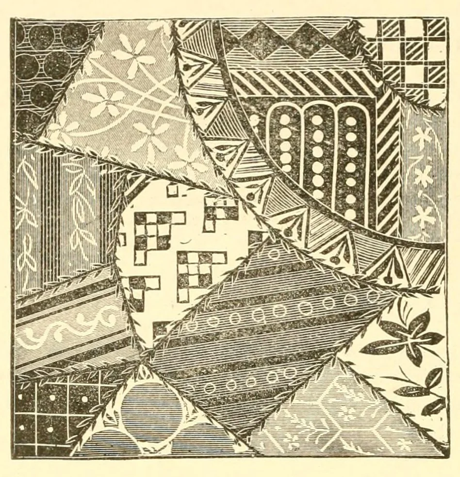 An illustration from A lady's book on art embroidery in silk, with engraved patterns, 1886, leaf 74