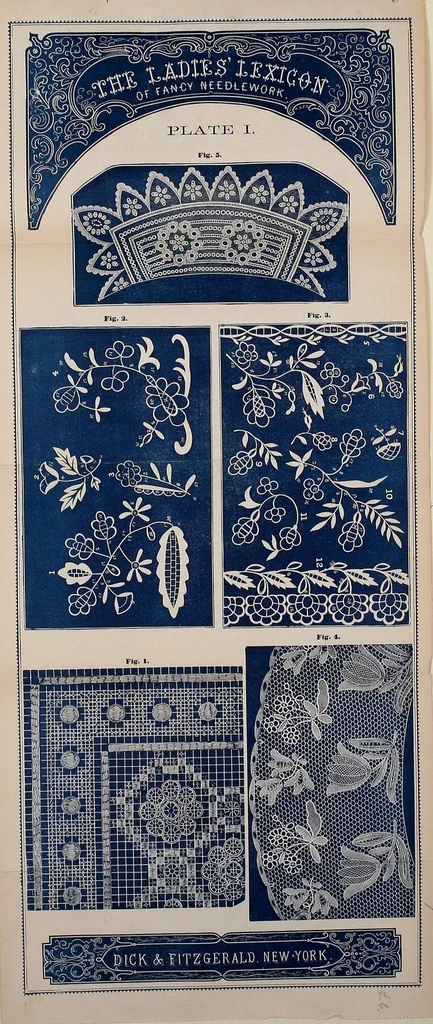 An illustration from The lady's manual of fancy work : a complete instructor in every variety of ornamental needle-work..., 1859, leaf 9