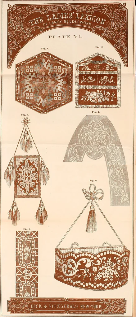 An illustration from The lady's manual of fancy-work : a complete instructor in every variety of ornamental needle-work ..., 1858, leaf 136