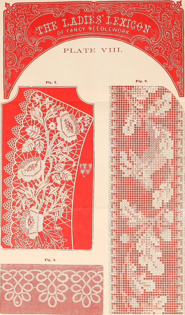 An illustration from The lady's manual of fancy-work : a complete instructor in every variety of ornamental needle-work ..., 1858, leaf 188