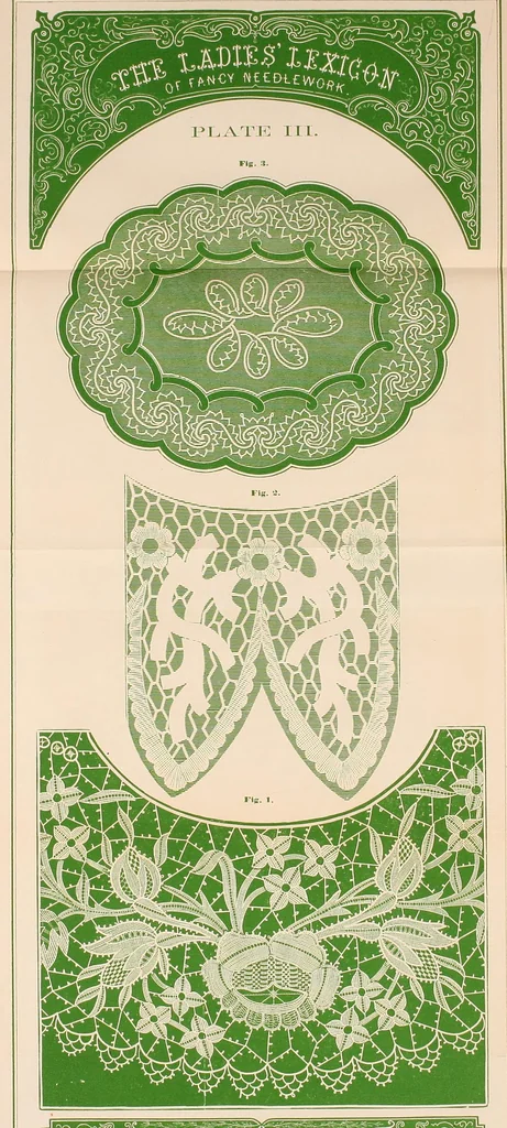 An illustration from The lady's manual of fancy-work : a complete instructor in every variety of ornamental needle-work ..., 1858, leaf 58