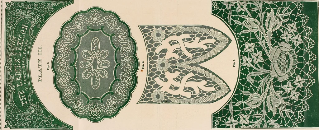 An illustration from The lady's manual of fancy work : a complete instructor in every variety of ornamental needle-work : including applique..., 1859, leaf 58