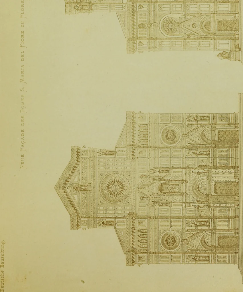 An illustration from La facciata di Santa Maria del Fiore, 1875, leaf 16